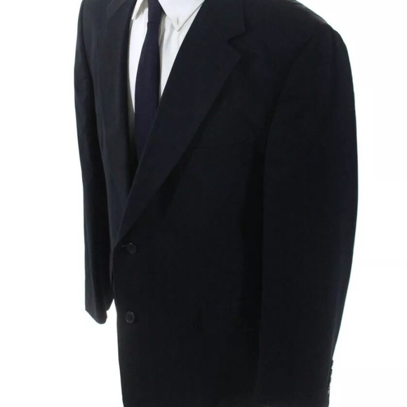 EUC BURBERRY LONDON vneck pinstripe blazer size 44 - Picture 3 of 8